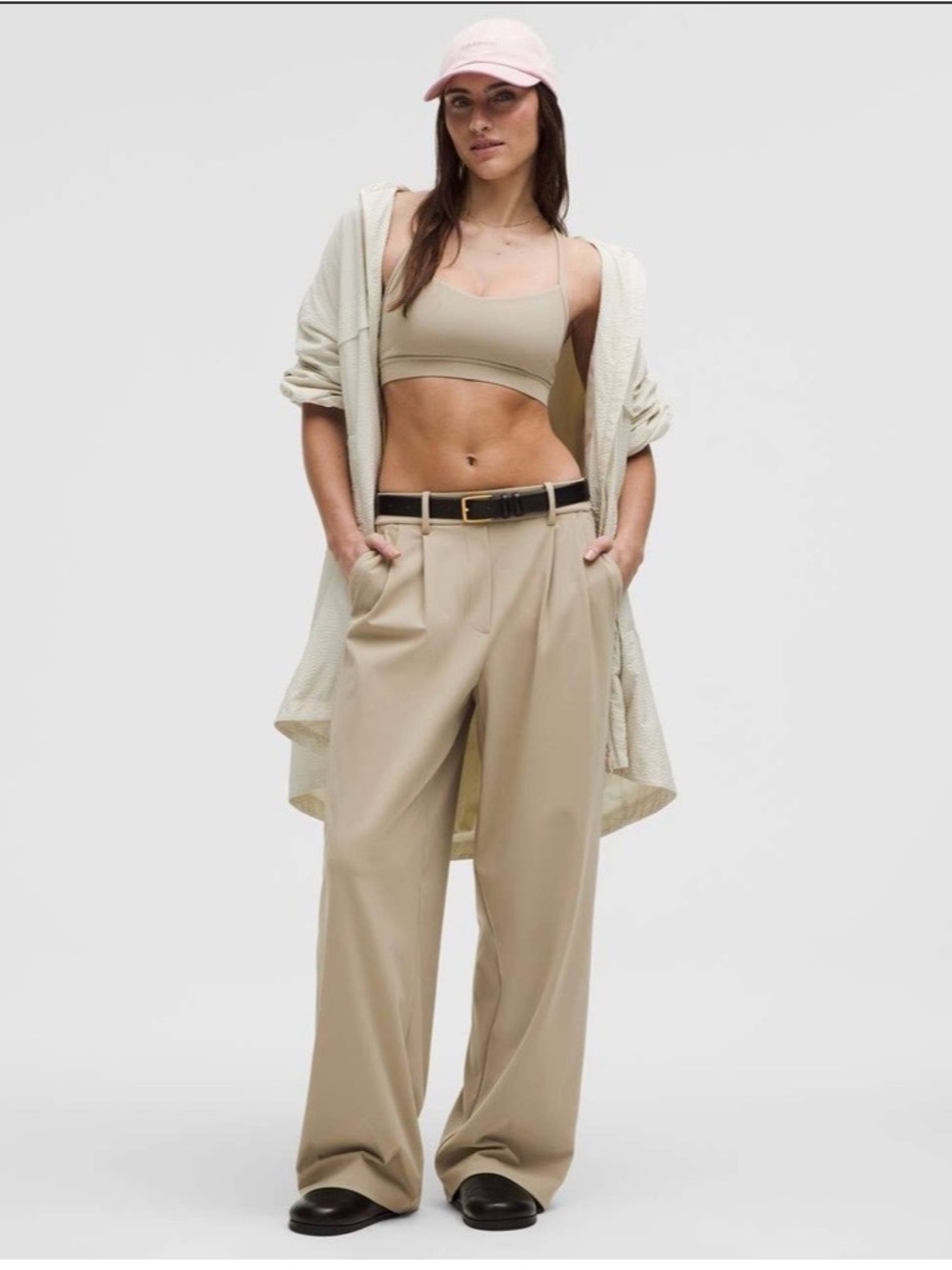 lululemon athletica Tailored High-Rise Wide-Leg Pants - Khaki